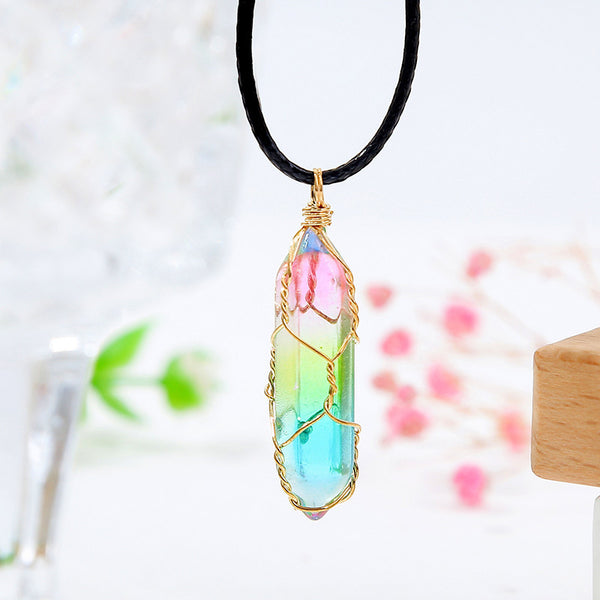 Rainbow Quartz Energy Pendant