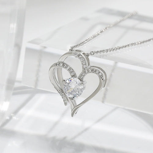 Lover's Spark – Copper Zircon Heart Necklace - g-essence